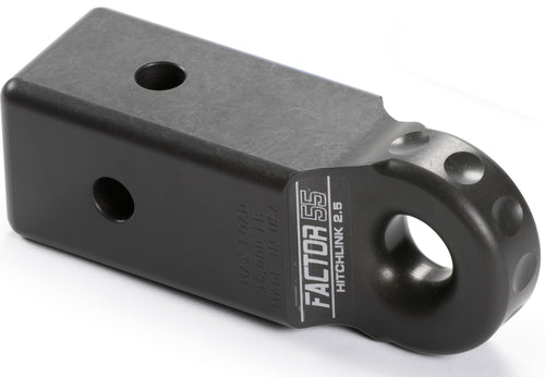Hitchlink Pro 2.5 Factor 55 for 2.5" Receivers: Cross-Drilled for Horizontal or Vertical Rigging, 9,500 lb. Rating - Gray