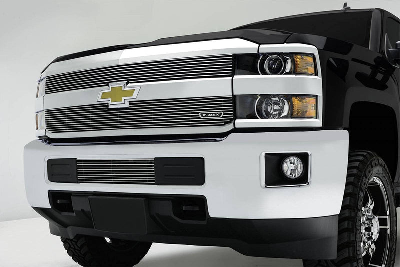 Grilles T-Rex 2015-2019 Silverado 2500, 2015-2017 3500 Billet Grille, Polished, 2 Pc, Overlay - PN #21122