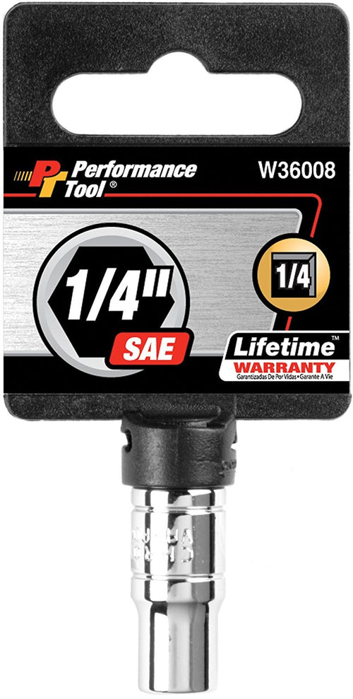 W36014 Performance Tool 1/4-Inch Drive 7/16-Inch 6pt Socket