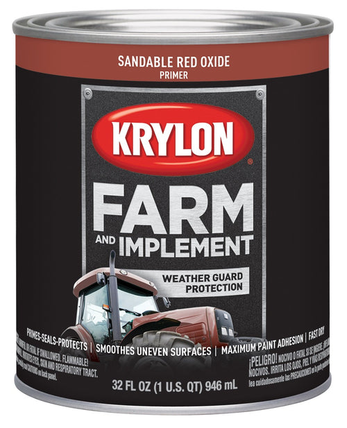 Krylon® 2040 Brush Farm & Implement, Sandable Red Oxide, 1 Quart Architectural Paints