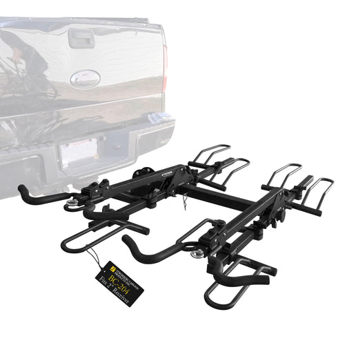 Stromberg Carlson BC-204 Platform Mount Heavy Duty Bike Rack – Folding Hitch Carrier for 4 Bikes, Fits 2" Hitch Receiver, Durable Transport Solution, Compatible with Cars, SUVs, Truck and Trailer