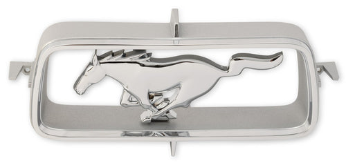 Horse & Corral Scott Drake Grille with Official Ford Running Horse Emblem in Chrome Finish, Compatible with 1967 Ford Mustang, Model C7ZZ-8213-A