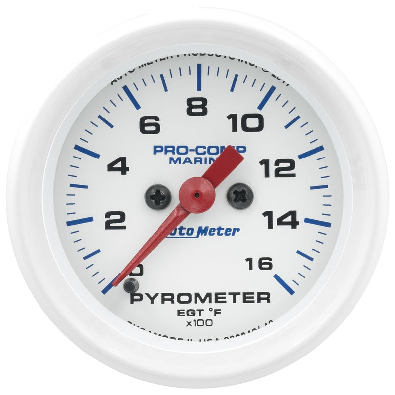 Gauge, AutoMeter Pyrometer, 2 1/16", 0-1,600ºF, Marin
