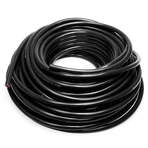 Black HPS 1/2" ID high temp reinforced silicone heater hose 100 feet roll