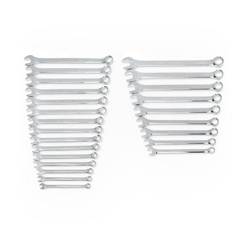 Long Pattern GEARWRENCH Combination SAE/Metric Wrench Set 24 Pc., 12 Point - 81900