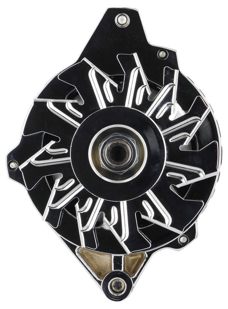 Chrome Powermaster 17802 Alternator (CS130 105A 6 Groove Pulley Mating 6.61" 1 Wire or OE Hookup)