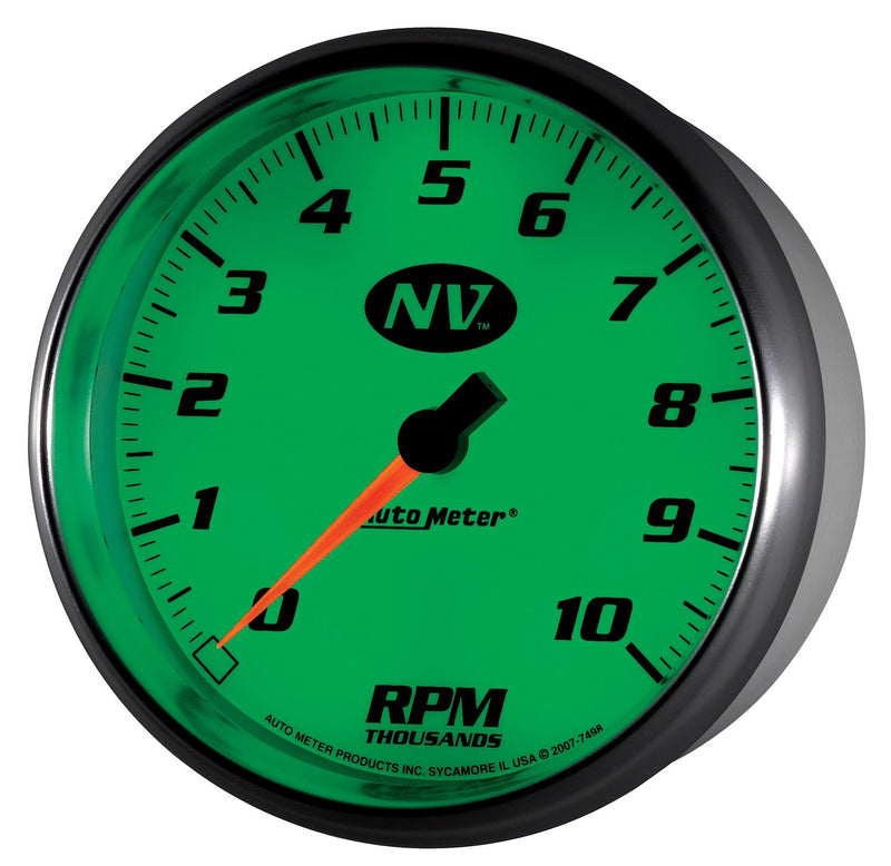 Auto Meter NV 7498 5" 10000 RPM In-Dash Tachometer
