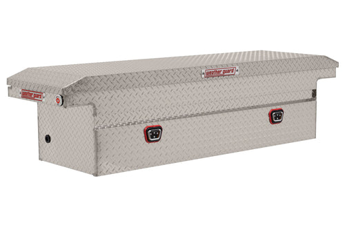 Weather Guard Saddle Truck Box Model 121-0-04, Aluminum, For Full Size Trucks, Low Profile, Clear, 11.0 cu ft capacity