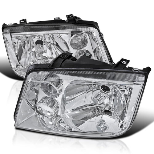Clear SPEC-D TUNING w/o Built-in Fog Lights Compatible with 1999-2005 Volkswagen Jetta Bora Mk4 L+R Pair Head Light Lamp Assembly
