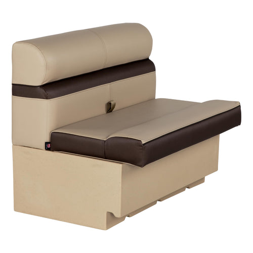 Rockport Series Lippert 36" Straight Pontoon Bench Seat, Measures 36" L x 26" W x 30" H, Marine-Grade Vinyl, High-Density Foam, Easy Installation, Fits Most Pontoons, Sand – 20221094083