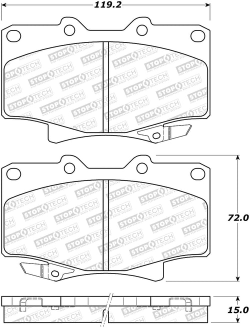 Sport Brake Pads StopTech 309.05021 with Shims and Hardware