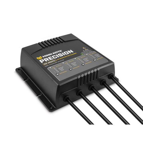Minn Kota MK-460PCL Precision On-Board Marine Battery Charger – 4 Banks, 15 Amps Each