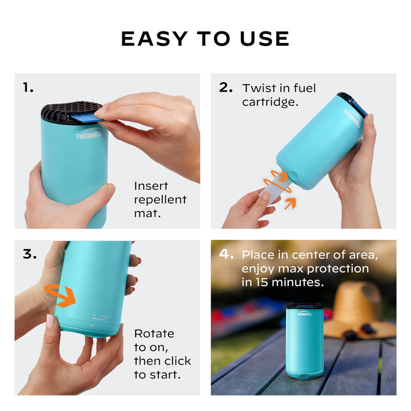 Mosquito Repeller Thermacell Patio Shield; Includes 12-Hour Refill; 15 Foot Zone of Protection; Highly Effective Mosquito Repellent for Patio; Bug Spray Alternative; Scent Free
