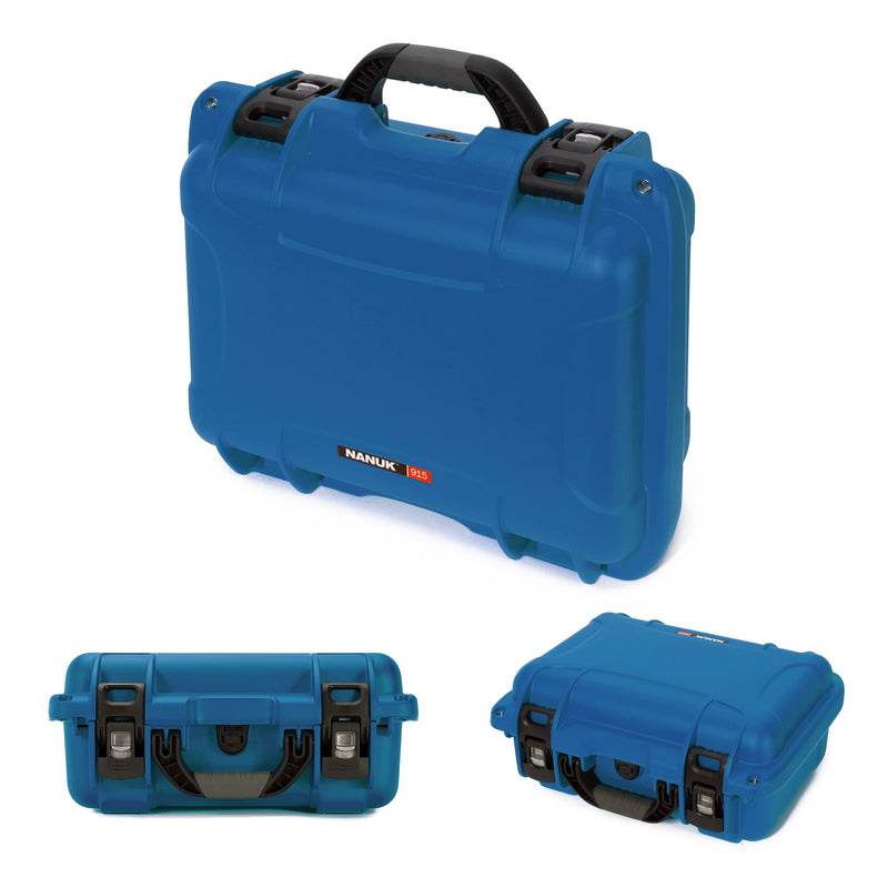 Waterproof Nanuk 915 Hard Case with Foam Insert for DJI Avata FPV Unit, Goggles and Controller - Blue
