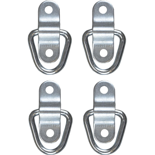 D-Ring Light Duty Bolt On, 1/4" Diameter, 1" x 1 1/4" 1,200 lb 4 Pk