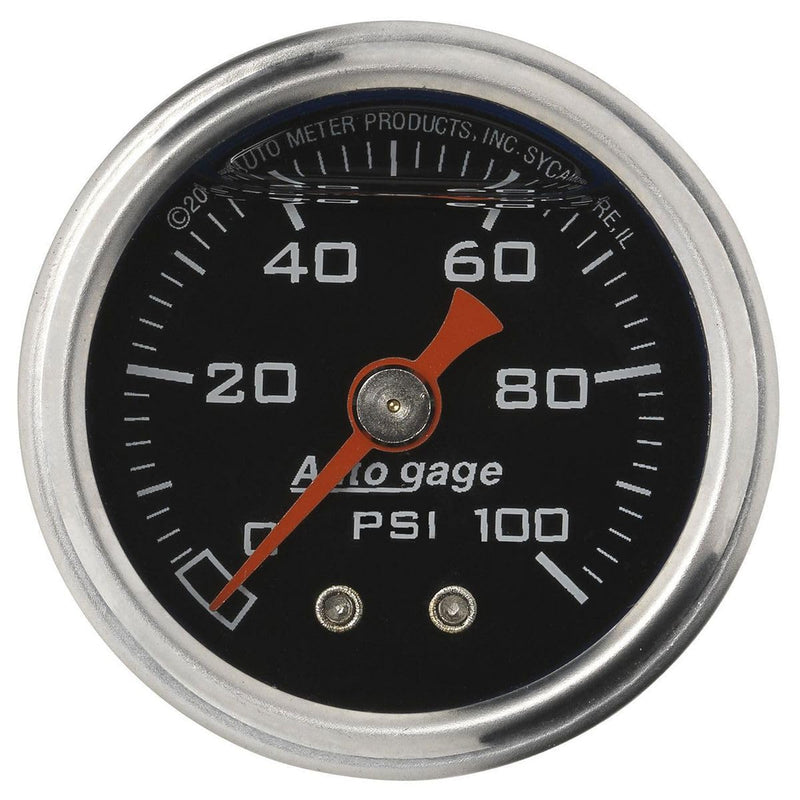 AUTO METER Autogage 2174 Fuel Pressure Gauge, Black face
