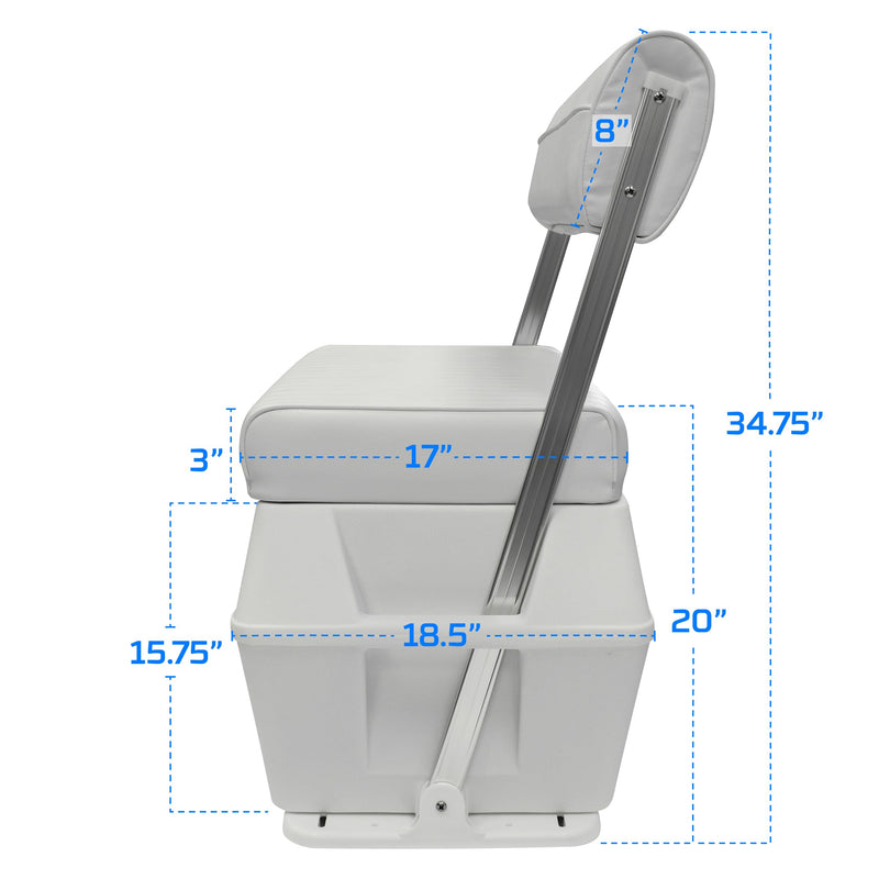 8WD159-784 Wise Swingback Cooler Seat, 50-Quart, Cuddy Brite White