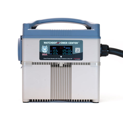 Power Watchdog WPC50A, Voltage Booster & Surge Protector - Power Center with EPO Shut Off, Bluetooth & WiFi, and LCD Display - 50 Amp