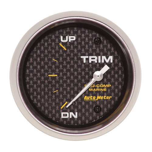 Gauge AutoMeter 200767-40 Trim Level (Marine Carbon Fiber 2 5/8", 0Ωdown-90Ωup, Electric, Marine Carbon Fiber)