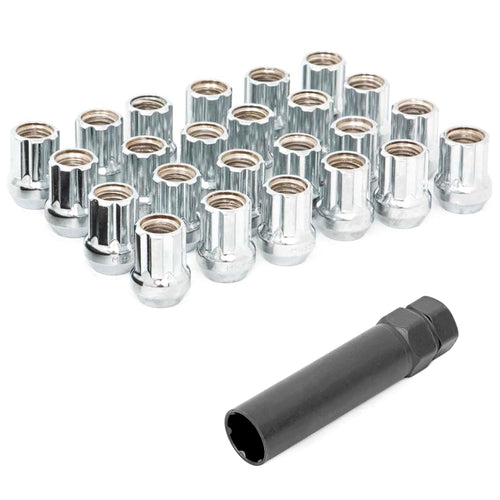 Rough Country Lug Nut Set Chrome M12X1.25 with Painted (0 x 0. inches /0 x, 0 inches Offset)