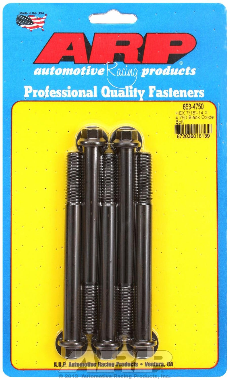 Hex Bolt ARP (653-4750), Black Oxide