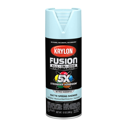 Krylon All-In-One Adhesive Spray Paint for Indoor/Outdoor Use, 12 oz, Spring Shower