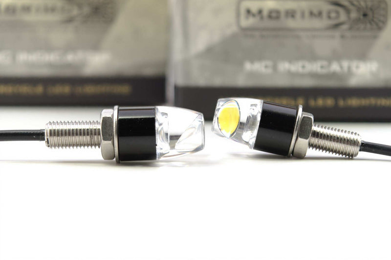 Morimoto LED-MC-PIN Black MC Mini Pin-Type Indicators (Pair), 2 Pack