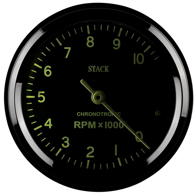 80mm Stack ST901096 Black 0-10k RPM Chronotronic Tachometer