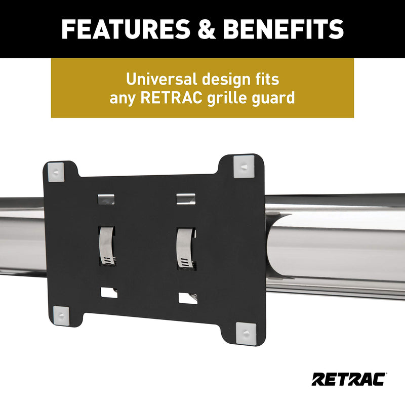 3-Inch RETRAC Grille Guard License Plate Bracket