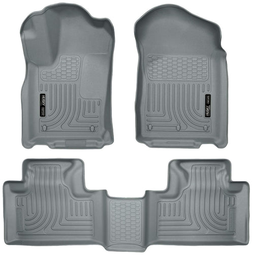 Weatherbeater Husky Liners | Fits 2011-2015 Dodge Durango/Jeep Grand Cherokee - Front & 2nd Row Liner - Grey, 3 pc. | 99052