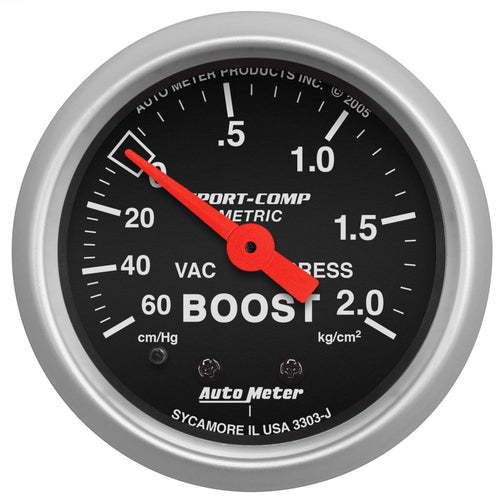 Auto Meter Sport-Comp 2-1/16" Boost/Vacuum Gauge 3303J