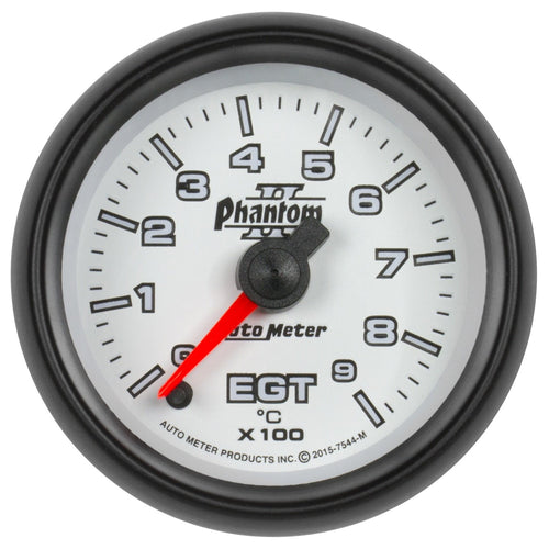 Gauge AUTO METER 7544-M Pyrometer (EGT) (Phantom II 2 1/16", 900ºc, Digital Stepper Motor, Phantom Ii)