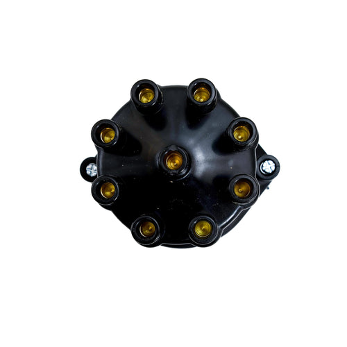 Pertronix D7100700 Flame-Thrower Black Cap Vacuum Advance Billet Electronic Distributor with Ignitor III Technology for Chevrolet Small Block/Big Block