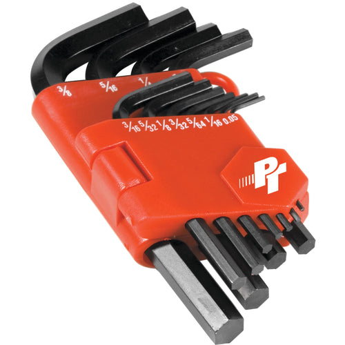 W86102 Performance Tool 11-Piece SAE Folding Hex Key Set with Black Oxide Finish and Organizer