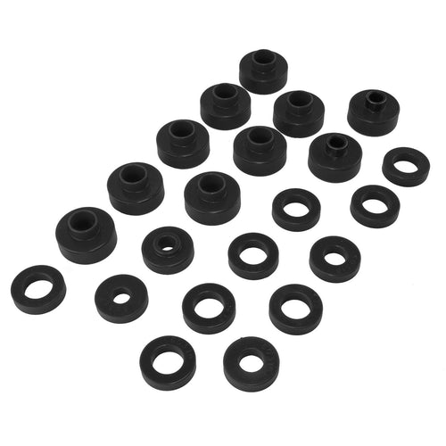 Body Mount Kit, Rugged Ridge | Black | 1-102BL | Fits 1976-1979 Jeep CJ-5 & CJ-7