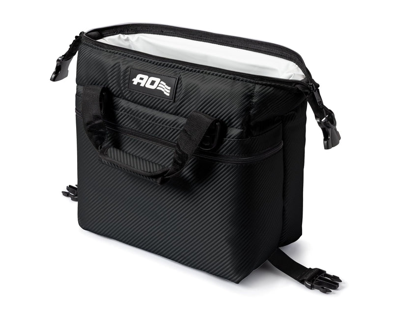 AO Coolers Carbon Expedition Soft Cooler with High-Density Insulation, Black, 12-Can