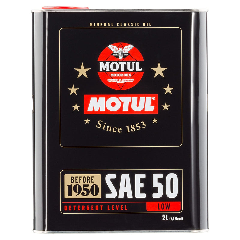 Classic Motul 104510 SAE 50 Mineral Engine Oil 2-liter