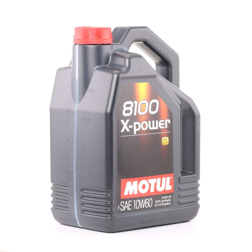 8100 X-Power Motul 10W-60 Full Synthetic | Ester-Based Formula for Turbocharged & High-Performance Engines | LSPI Protection, Extreme Heat Resistance, Cold Start Lubrication, Daily & Track Use | 5L