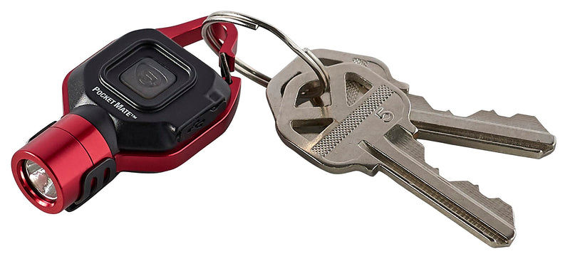 Streamlight Pocket Mate 73301 325-Lumen Keychain/Clip-on USB Rechargeable Flashlight, Red