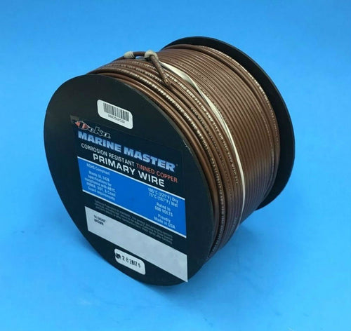 Marine Tinned Copper DEKA 14AWG Brown Boat Stranded Wire 100 Feet Made in USA