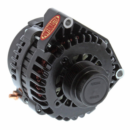 Alternator Powermaster 58969 (GM AD244 Black 220A 6 grv Decoupler pulley Corvette Upgrade 1997-2014 Exc. ZR1 1-Wire or OE Hookup), 1 Pack