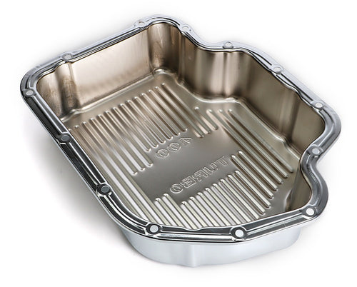 GM TURBO 400 TRANS-DAPT PERFORMANCE CHROME STEEL DEEP TRANSMISSION PAN (9106)