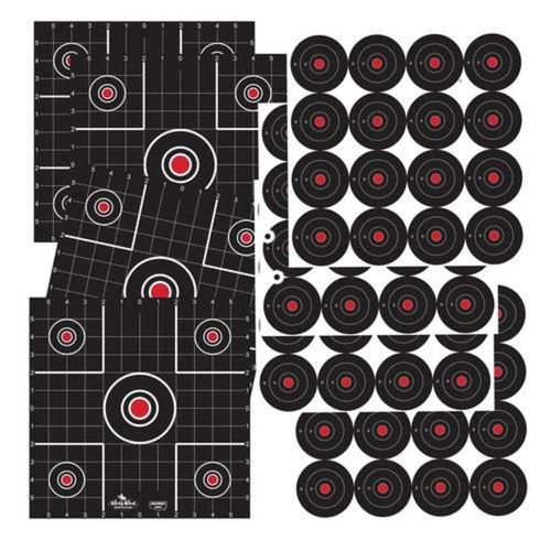 Birchwood Casey 12" Non-Adhesive Dirty Bird Splattering Practice Shooting Sight-in & Bull's-Eye Target Combo for Indoor and Outdoor Use