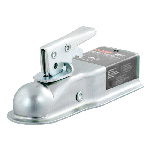 CURT Straight Tongue Trailer Coupler for 1-7/8-In Hitch Ball, 2-1/2-Inch Channel, 2,000 lbs