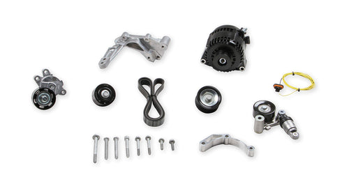 Accessory Drive system Holley 20-224BK Service Component (150amp Alternator w/bracket kit) - Black - LT4 Wet Sump
