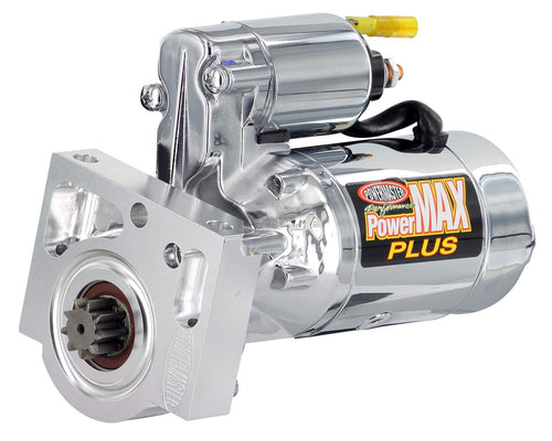 PowerMAX Plus Powermaster 19004-10 Starter with Billet (Black Pont, Olds V8 307,455 166T Flwy 1965-81 exc. 301 16:1 Chrome), 1 Pack