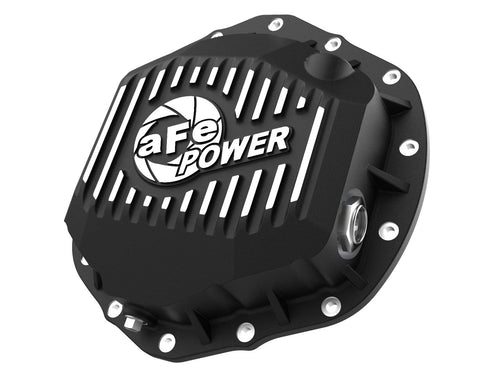 aFe POWER Rear Differential Cover Pro Series Black w/Machined Fins - #46-71260B - GM Trucks 20-23 V8-6.6L (AAM 11.5/12.0-14)