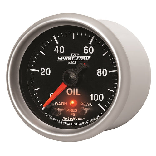 Auto Meter 2-1/16" 0-100 PSI Full Sweep Electric Oil Pressure Gauge 3652