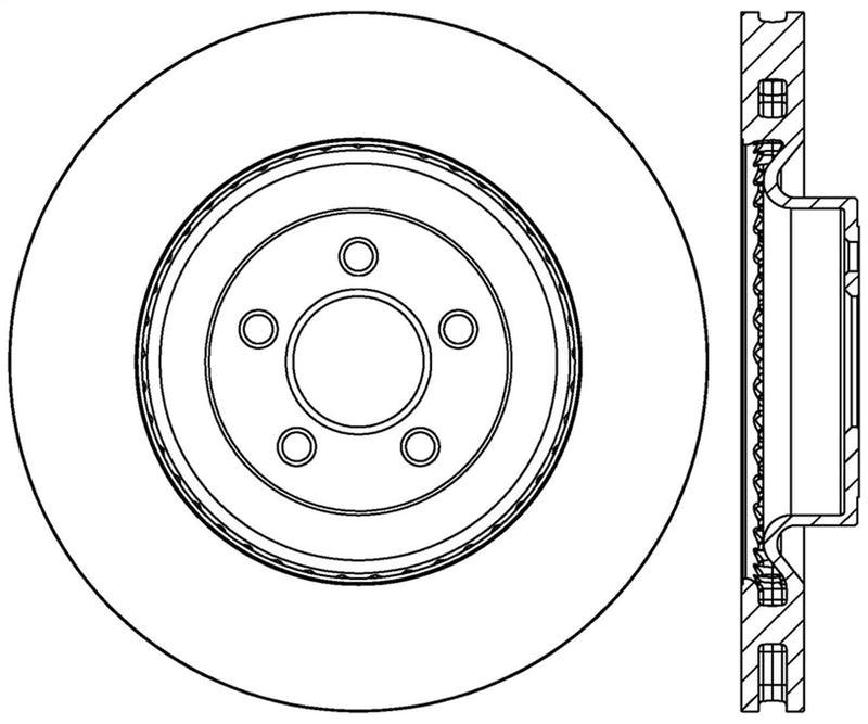 Front Right StopTech 126.61116SR Sport Slotted Brake Rotor