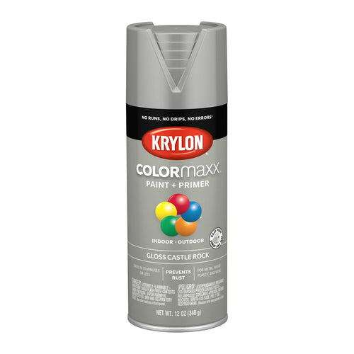 Krylon Colormaxx K05509007 Spray-Paints, Aerosol, Castle Rock, 12 Ounce